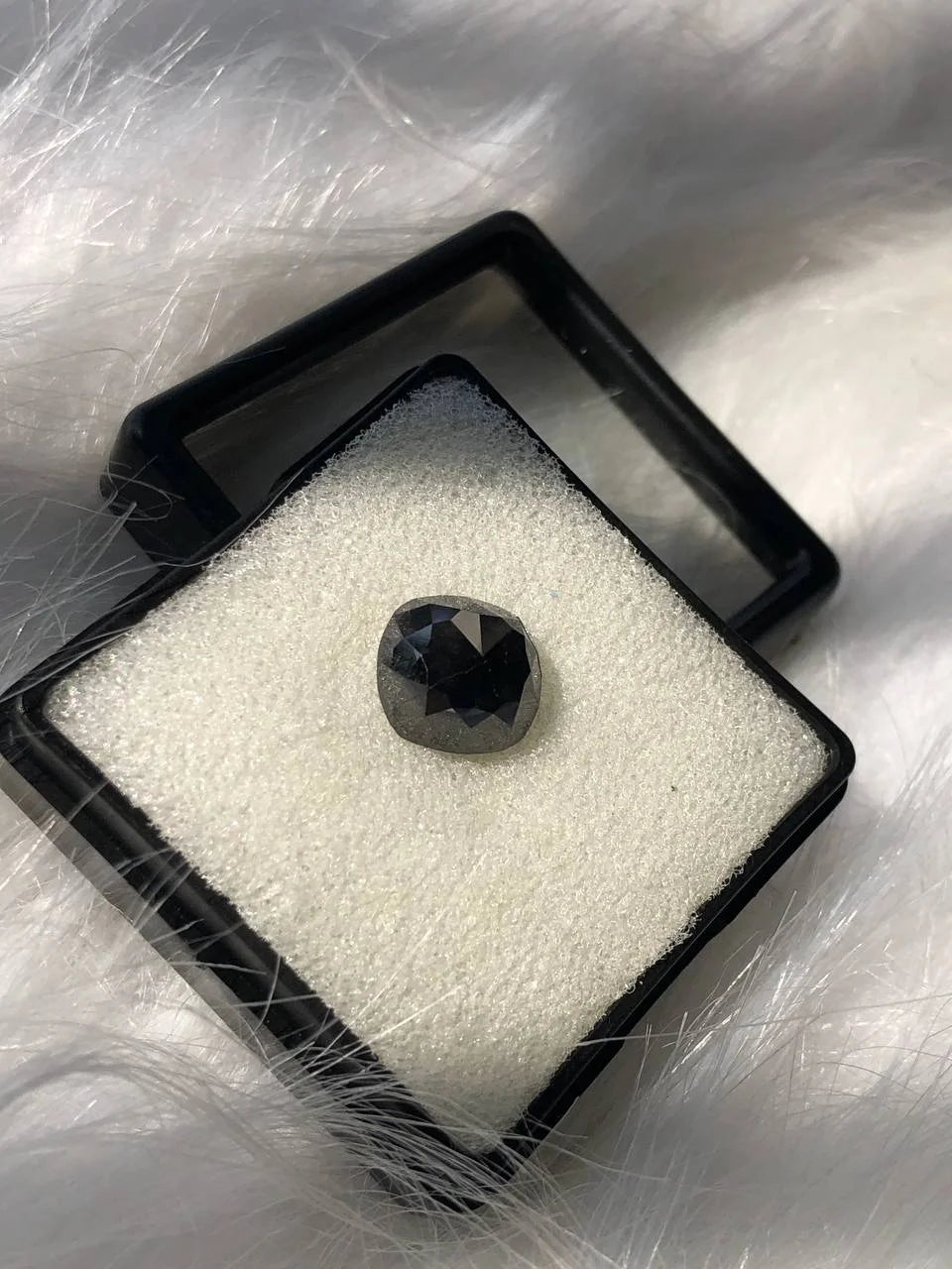 Cushion Cut Fancy Black Natural Diamond