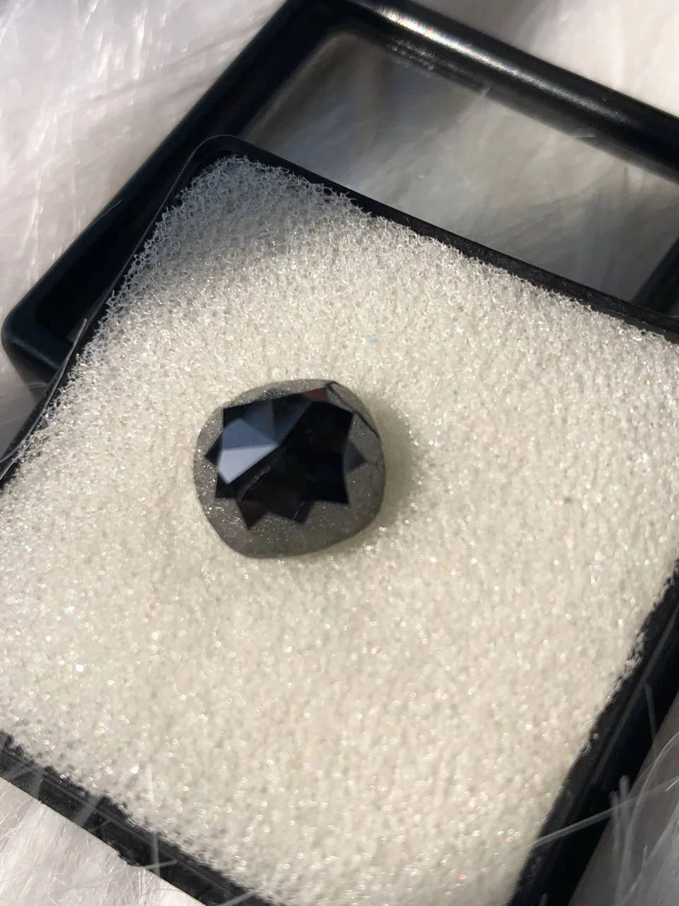 6 Ct Black Natural Cushion-Cut Diamond Elevate Your Jewelry Designs with Unparalleled Elegance