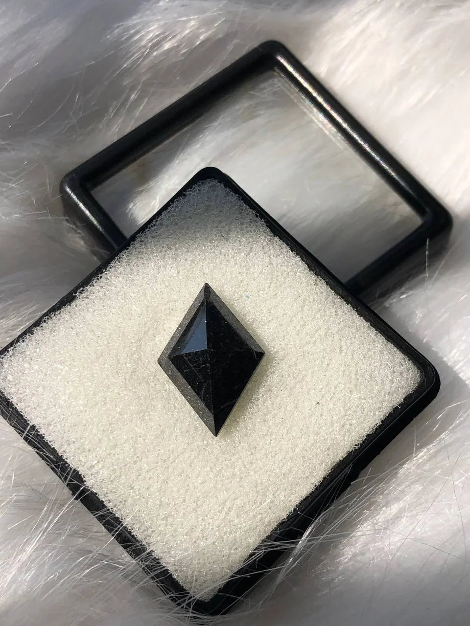 Natural Black Lozenge Cut Diamond