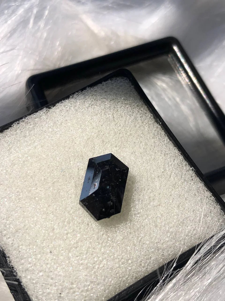 Hexagon Cut Natural Fancy Black Diamond