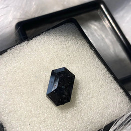 Hexagon Cut Natural Fancy Black Diamond