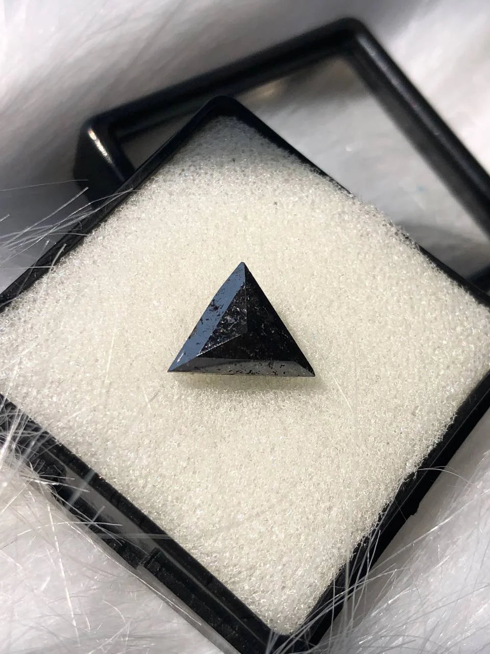Triangle Cut Natural Black Diamond