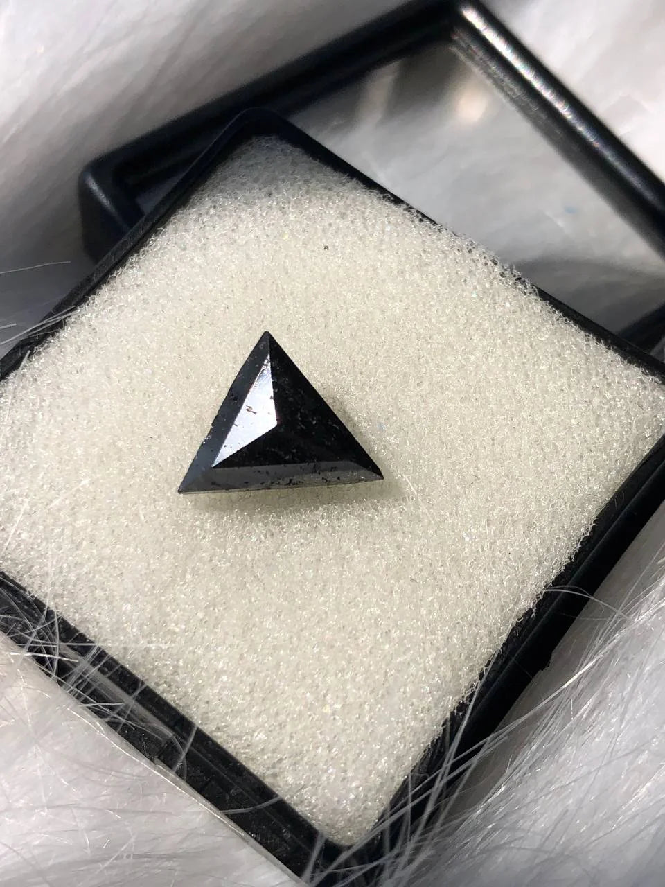 Triangle Cut Natural Black Diamond