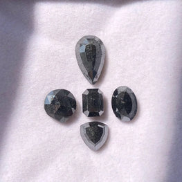 19.83 Ct Natural Mixed-Shape Black Loose Diamond For Striking Jewelry Designs