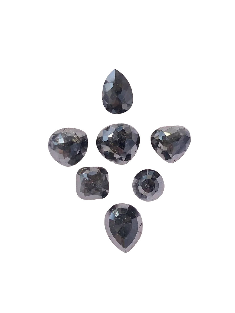 11.62 Ct Natural Black Mix-Shape Loose Diamond Elevate Your Jewelry with Unique Elegance