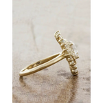 Art deco engagement ring with antique cut diamond and vintage elegance