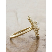 Art deco engagement ring with antique cut diamond and vintage elegance