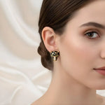 women's earrings white gold, women's white gold stud earrings, 10 karat gold hoop earring